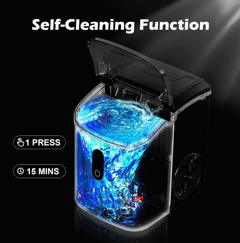 Photo 4 of (READ FULL POST) Nugget Ice Maker Countertop, Portable Crushed Sonic Ice Machine, Self Cleaning Ice Makers with One-Click Operation, Soft Chewable Ice in 7 Mins, 34Lbs/24H with Ice Scoop for Home Bar Camping RV
