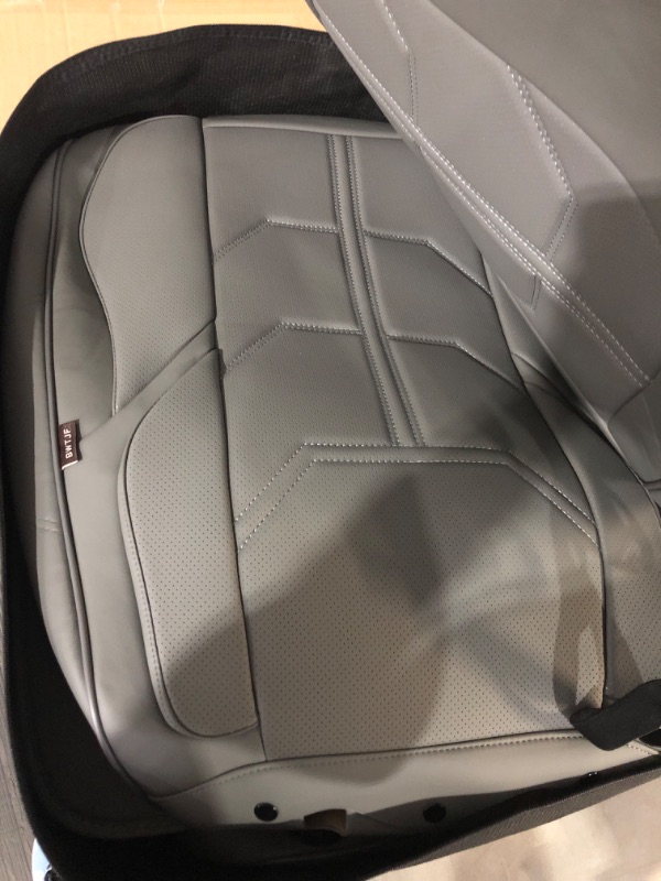 Photo 3 of BWTJF Gray Car Seat Covers Full Set, Universal Front and Rear Seat Covers for Cars 