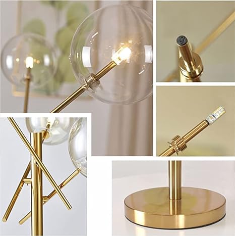 Photo 5 of (READ FULL POST) KCO Lighting Sputnik Chandelier 6-Light Gold Metal Ceiling Pendant Light Fixtures with Clear Glass Shade for Bedroom Living Room