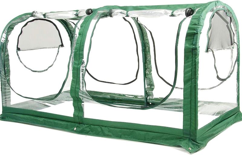 Photo 1 of (NON-REFUNDABLE) Gardzen Mini Greenhouse with Garden Netting Cover, Mesh Plant Protector for Plants 36.2"(L) x18.9(W) x33.3(H)
