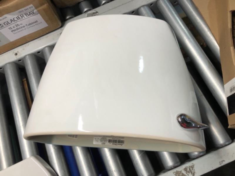 Photo 6 of ***USED - TANK ONLY - NO BOWL - SEE PICTURES - UNABLE TO TEST - NO PACKAGING***
American Standard Reliant 1.28 GPF Single Flush Round Standard Height Toilet Tank with Lid, Cream Color