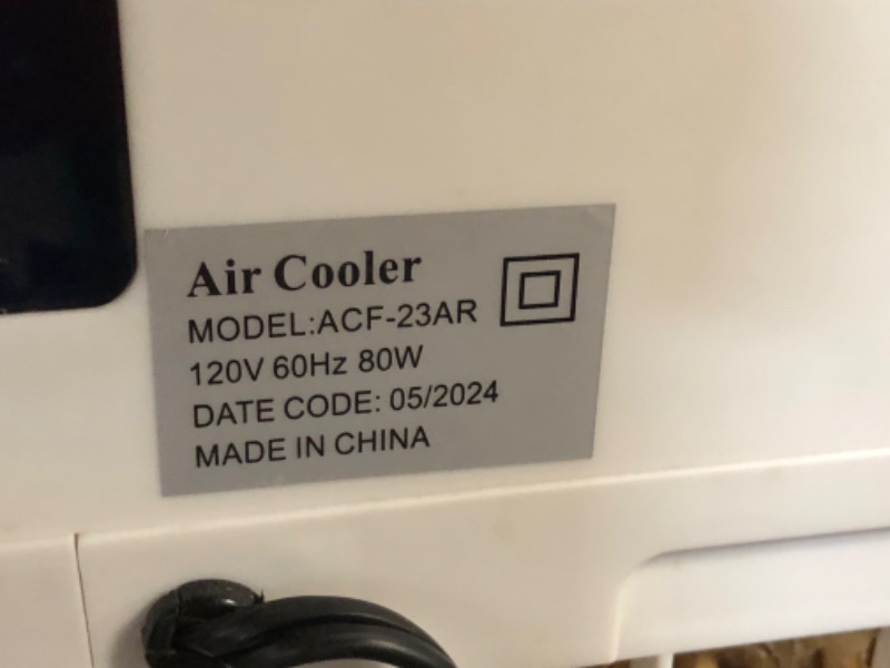 Photo 2 of ***USED - MISSING PARTS - UNTESTED - SEE COMMENTS***
Evaporative Air Cooler, 3500CFM 3-in-1 Swamp Cooler with 7.5Gal Water Tank, 120° Oscillation, 3 Speeds 3 Modes, 4 Ice Packs, 12H Timer, Remote, Portable Air Conditioner for Room, Home & Office ACF-23AR