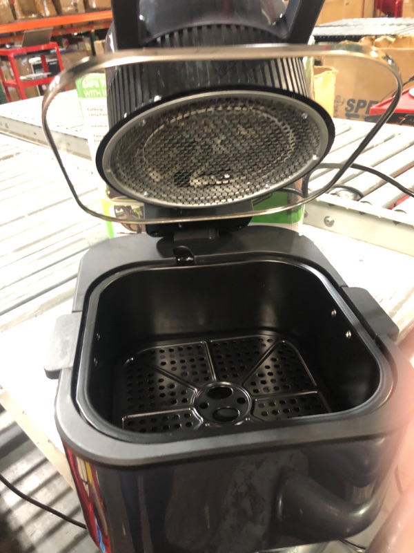 Photo 2 of ***LEGS DAMAGED - SEE PICTURES***
Air Fryer, 1750W 8Qt Visualized Airfryer with Non-stick and Dishwasher-Safe Basket