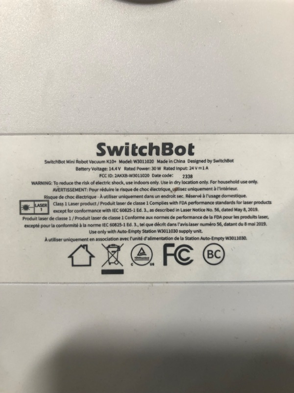 Photo 5 of SwitchBot Mini Robot Vacuum K10+ with Self-Empty Base for 70-Day of Cleaning, LiDAR Navigation, Smart Mapping, 2500Pa Suction, 48dB Ultra Quiet, 150Mins Max, Compatible with Alexa, 2.4G WiFi Connected