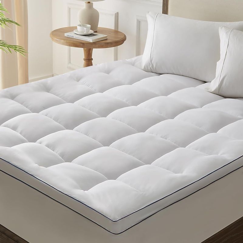 Photo 1 of *STOCK IMG AS REF* Mattress Topper Full, Cooling Pillow Top Mattress Topper for Deep Sleep, Extra Thick Mattress Pad 5D Snow Down Alternative Overfilled Bed Topper.