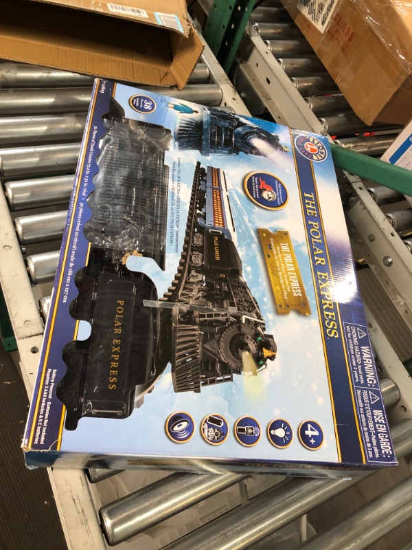 Photo 2 of **SEE NOTES/NON-REFUNDABLE FOR PARTS**
Lionel The Polar Express Ready-to-Play Set, Battery-Powered Berkshire-Style Model Train Set with Remote , Black