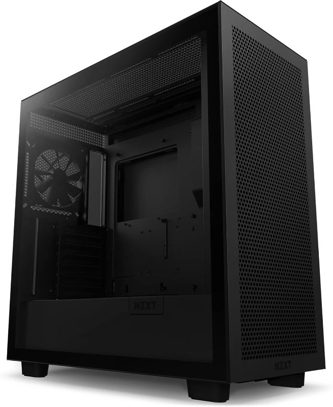 Photo 1 of NZXT H7 Flow - CM-H71FB-01 - ATX Mid Tower PC Gaming Case - Front I/O USB Type-C Port - Quick-Release Tempered Glass Side Panel - Black & be Quiet! Dark Rock Pro 4, BK022, 250W TDP, CPU Cooler Black Black H7 Flow Case + Dark Rock Pro 4