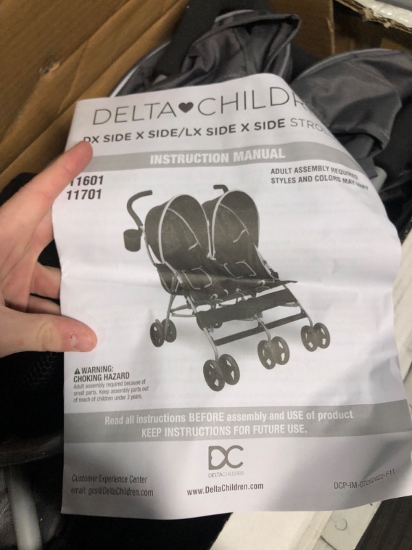 Photo 2 of Delta Children City Street LX Side by Side Stroller, Grey