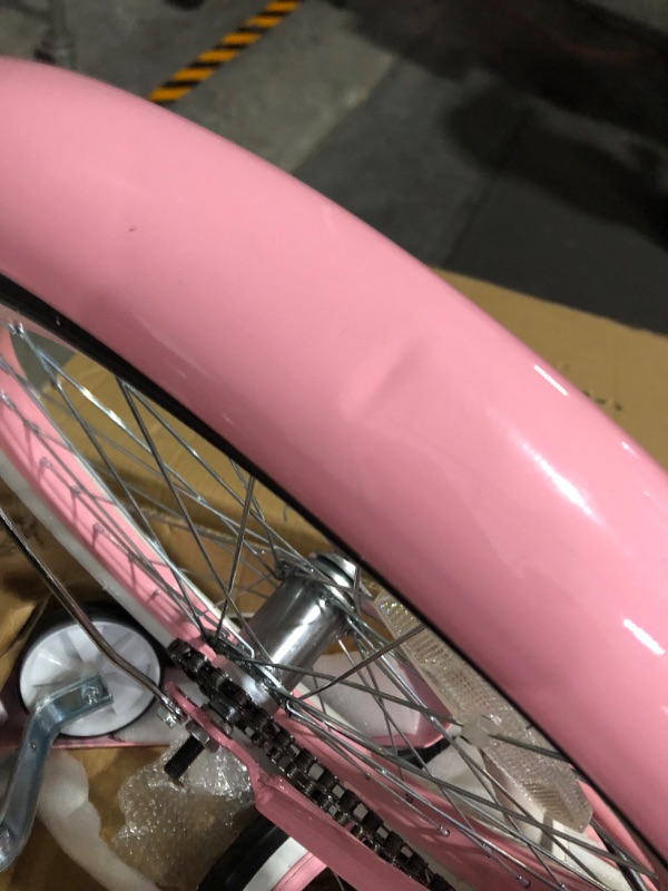 Photo 6 of **MISSING PIECES-MINOR DAMAGE**
Glerc Sunday 12-20 Inch Kids' Cruiser Bicycles Pink 14 Inch With Training Wheels