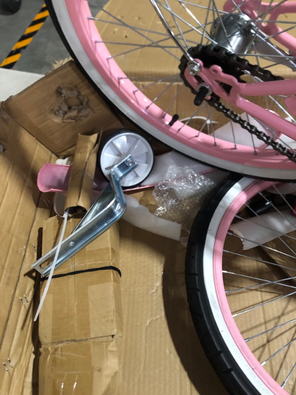 Photo 5 of **MISSING PIECES-MINOR DAMAGE**
Glerc Sunday 12-20 Inch Kids' Cruiser Bicycles Pink 14 Inch With Training Wheels