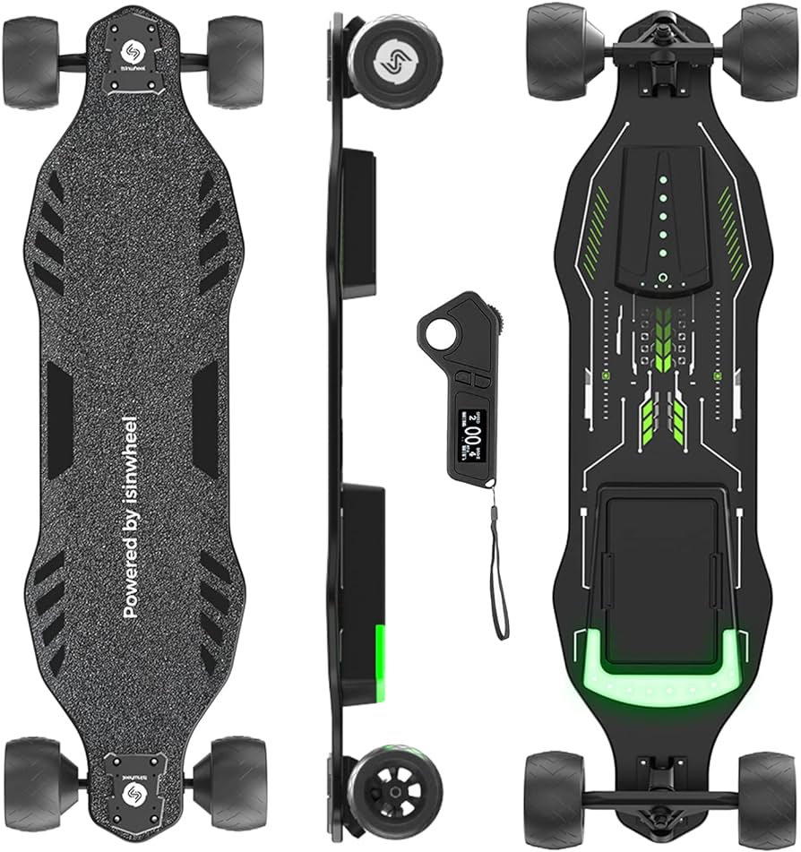 Photo 1 of ***NOT FUNCTIONAL - DOESN'T POWER ON UNLESS IT'S PLUGGED IN - FOR PARTS ONLY - NONREFUNDABLE***
isinwheel V6 Electric Skateboard with Remote, 1200W/450W Brushless Motor, 30 Mph /12Mph Top Speed