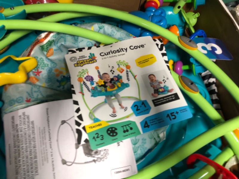 Photo 2 of Baby Einstein Ocean Explorers Curiosity Cove 2-in-1 Educational Activity Jumper and Floor Toy, Max weight 25 lbs., Ages 6 Months+, Unisex