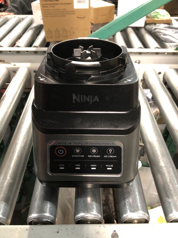 Photo 4 of **SEE NOTES/FOR PARTS**
Ninja BN701 Professional Plus Bender, 1400 Peak Watts, 3 Functions for Smoothies, Frozen Drinks & Ice Cream with Auto IQ, 72-oz.* Total Crushing Pitcher & Lid, Dark Grey 72 oz. Pitcher (64 oz max liquid capacity)