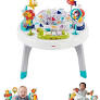 Photo 1 of Fisher-Price 2-in-1 Baby Activity Center and Toddler Activity Table Racing Ramp with Lights and Music, Spin ‘n Play Safari