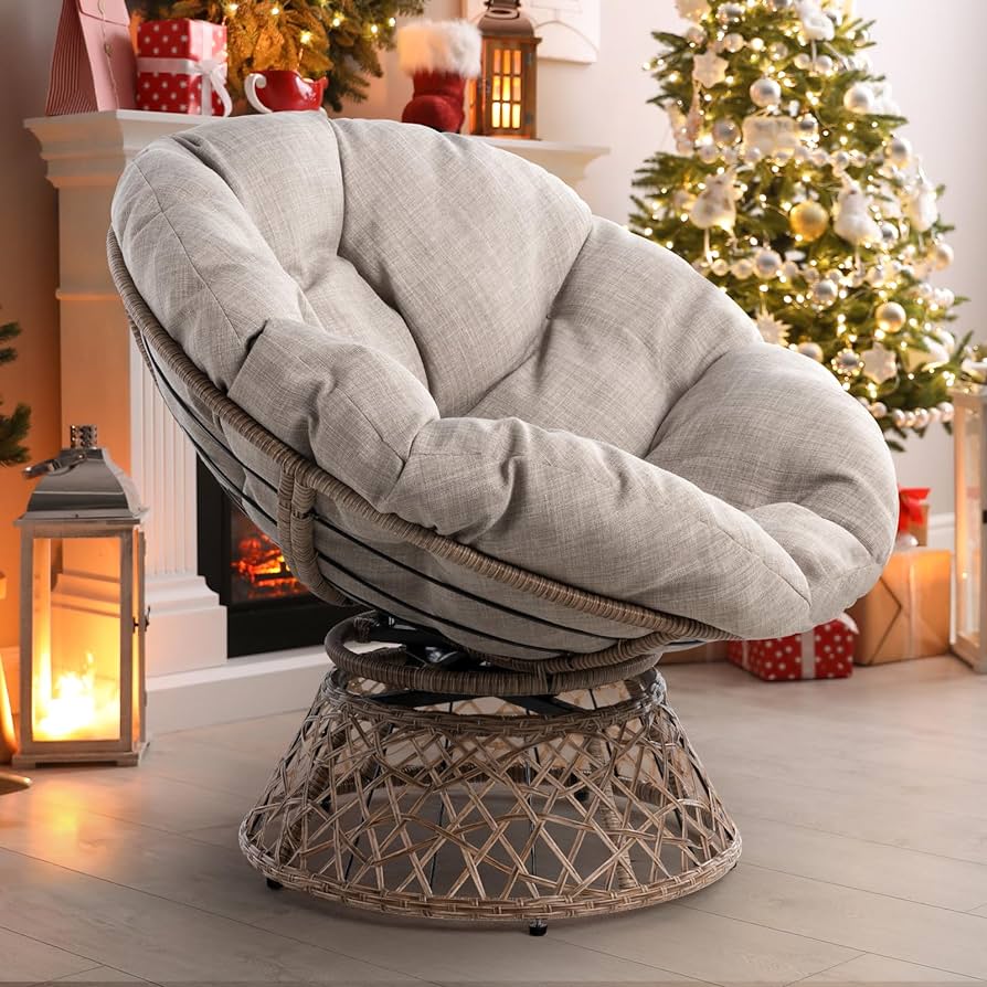 Photo 1 of *SIM TO STOCK* Wicker Papasan Chair with Soft Thick Density Fabric Cushion