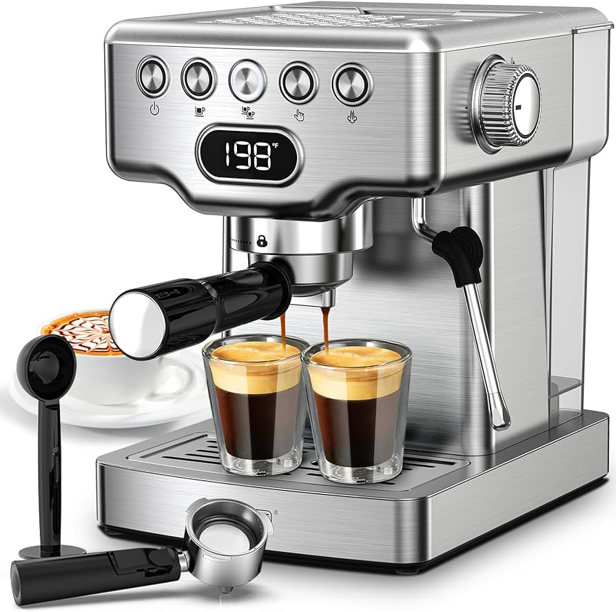 Photo 1 of *SIM TO STOCK* Geek Chef Espresso Machine, 20 Bar Espresso Maker with Milk Frother Steam Wand
