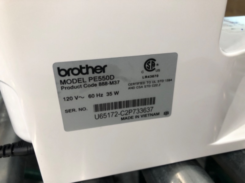 Photo 5 of Brother PE550D Embroidery Machine