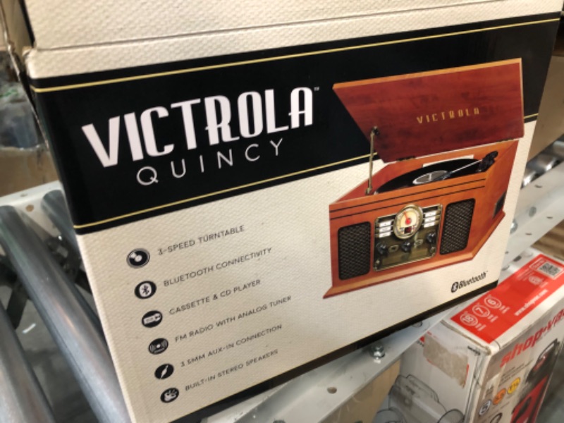 Photo 2 of Victrola Nostalgic 6-in-1 Bluetooth Record Player & Multimedia Center