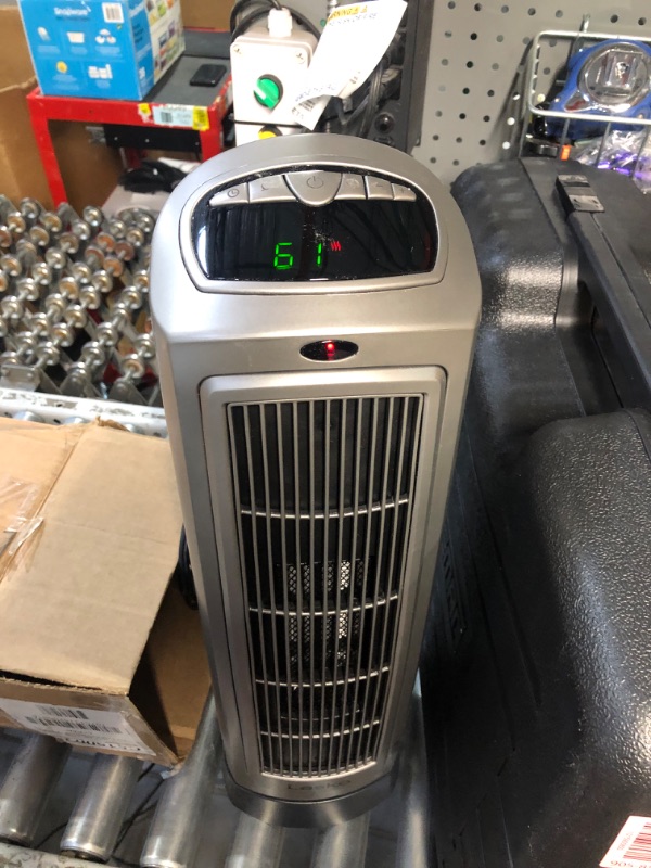 Photo 2 of Lasko 1500W Digital Ceramic Space Heater with Remote, Silver