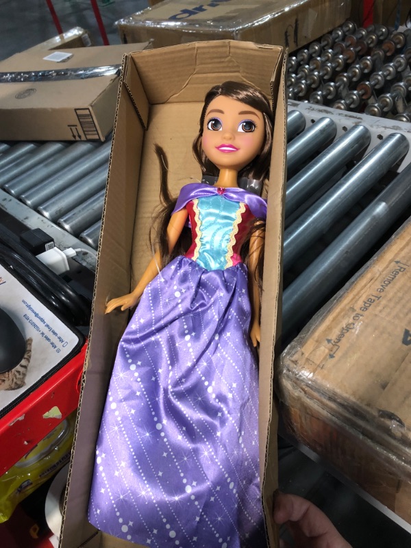 Photo 2 of **** NON-REFUNDABLE***** **2 TOYS*   Sparkle Girlz Princess Doll 18 inch Inches (Purple) - Companion Pet Pup - Brown