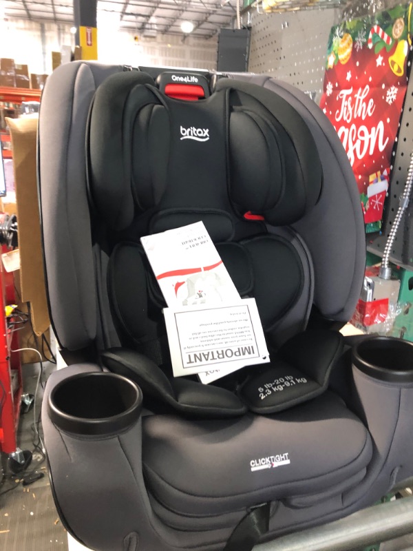 Photo 3 of Britax One4Life Convertible Car Seat, 10 Years of Use from 5 to 120 Pounds, Converts from Rear-Facing Infant Car Seat to Forward-Facing Booster Seat, Machine-Washable Fabric, Onyx Stone