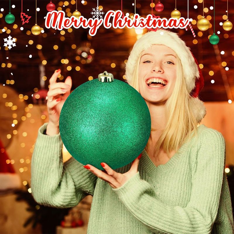 Photo 1 of *similar to stock photo* Liliful 1 Pcs Jumbo Christmas Ball Ornaments 7.87 Inch White Snowball Hanging White Christmas Ornaments Plastic Christmas Tree Decorations Ornaments Set for Xmas Holiday Wedding Birthday Party