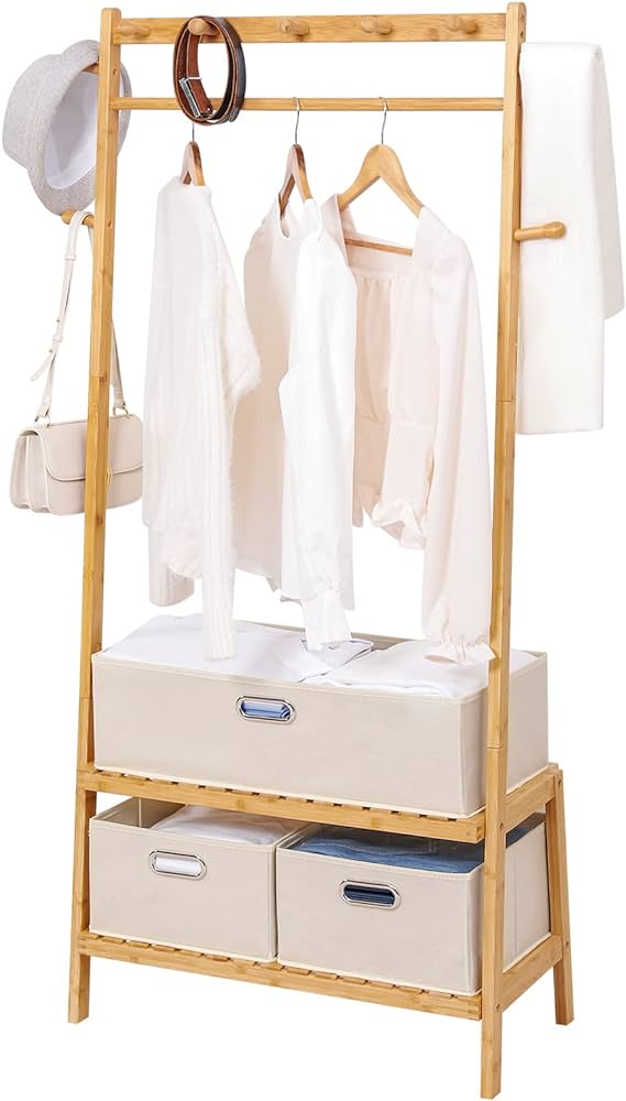 Photo 1 of *PARTS ONLY*Clothing Rack with 3 Storage Box