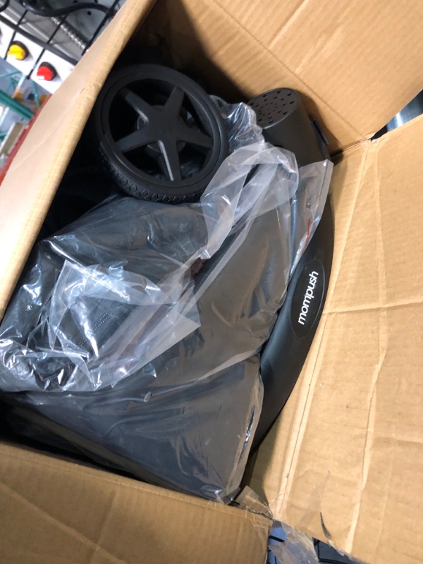 Photo 1 of Mompush Lithe V2 Lightweight Stroller + Snack Tray, Ultra-Compact Fold & Airplane Ready Travel Stroller, Near Flat Recline Seat, Cup Holder, Raincover & Travelbag Included Grey