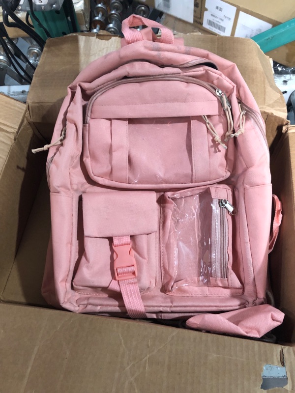 Photo 2 of **MAJOR DAMAGE-MISSING PIECE**
YGYCF Kawaii Backpack 5Pcs Set Pink