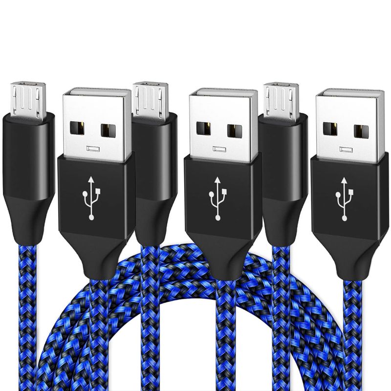 Photo 1 of 2 PACK** Urehepo Micro USB Cable, 3Pack 6.6FT Android Charger Cable, Nylon Braided USB Fast 