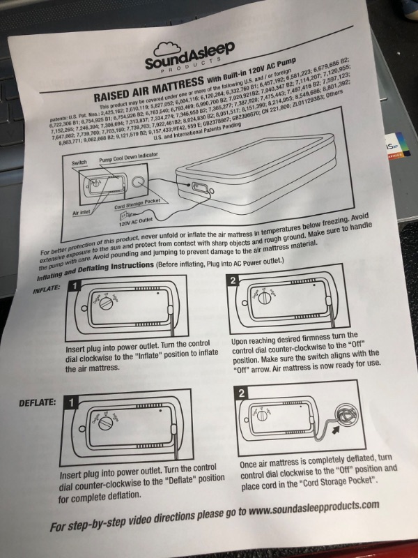 Photo 4 of *stock photo for reference only* SoundAsleep Dream Series Air Mattress 