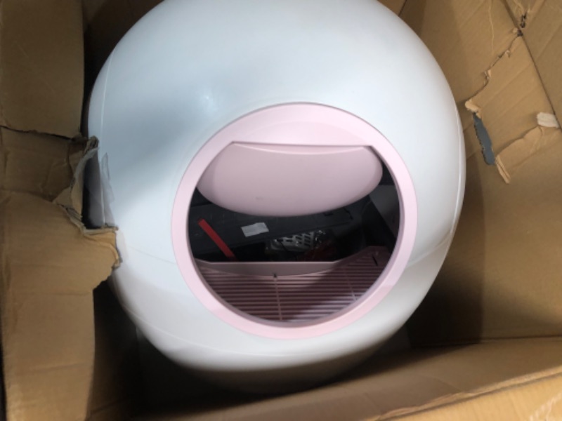 Photo 2 of **FOR PARTS ONLY* DOES NOT WORK*
ELS PET Self-Cleaning Cat Litter Box: Extra Large (Pink)