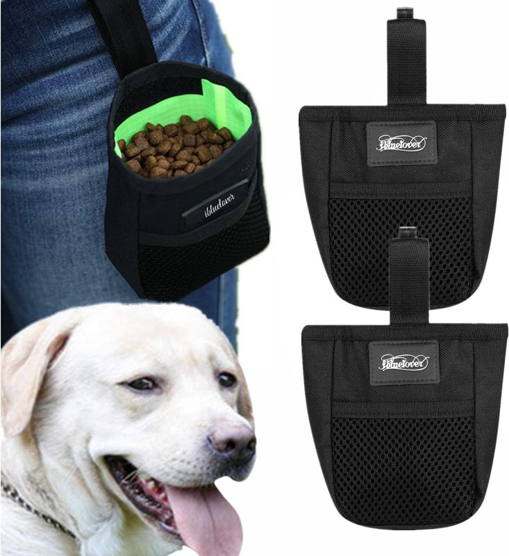 Photo 1 of 2 Pcs Dog Treat Pouch Pet Trainning Waist Bag Portable Food Snack Small Item Storage Holder Bag Hook Design
