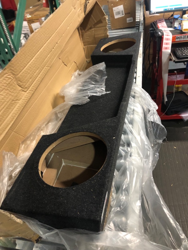 Photo 2 of ***DAMAGED - FEET BROKEN***
Atrend A144-10CP - Dual 10 Sealed Carpeted Subwoofer Enclosure - Fits 2014 - up Chevrolet / GMC Silverado / Sierra Extended Cab