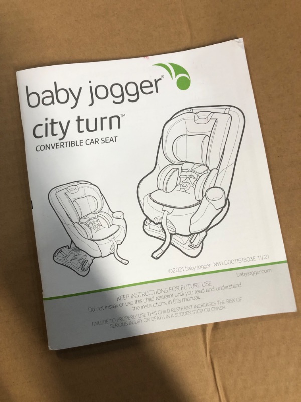 Photo 6 of Baby Jogger City Turn Rotating Convertible Car Seat | Unique Turning Car Seat Rotates for Easy in and Out, Onyx Black