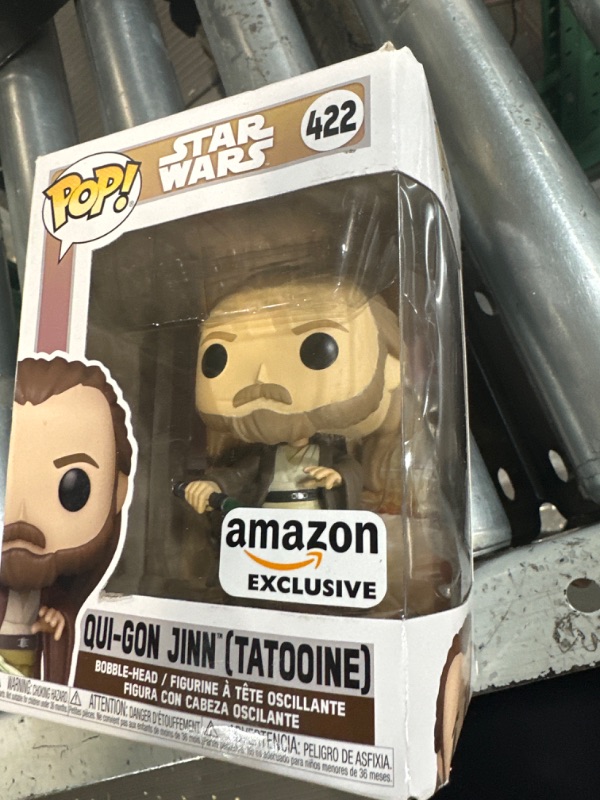 Photo 1 of Funko Pop! Star Wars: Across The Galaxy - Qui-Gon Jinn Vinyl Bobblehead, Amazon Exclusive Qui Gon Jinn