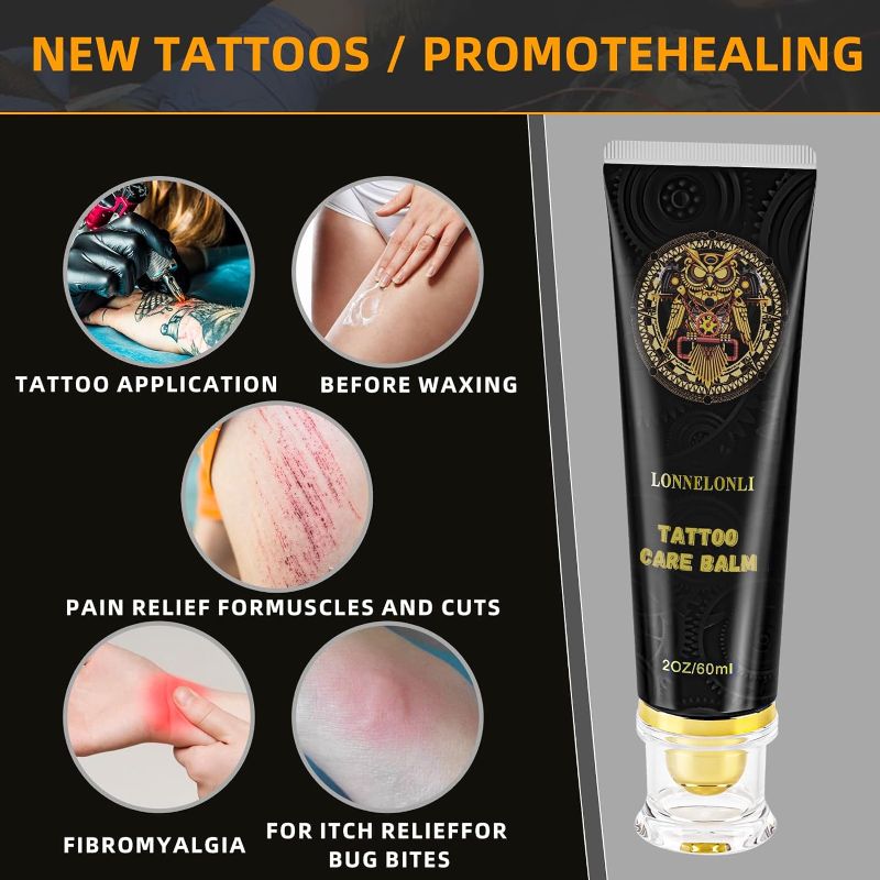 Photo 1 of LONNIELONLI Tattoo Aftercare Soothing Gel, (2oz/60ml) 6-8 Hours Maximum Strength, Painless Tattoo Numbing Gel for New Tattoos, Unscented Tattoo Care Products for Itchiness Irritation Relief