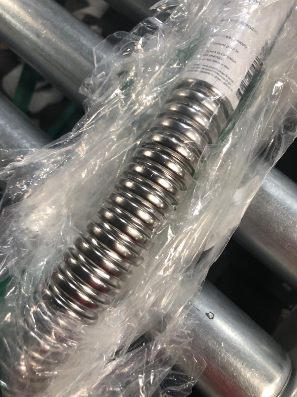 Photo 1 of 1 in. Push-to-Connect x 1 in. FIP x 24 in. Corrugated Stainless Steel Water Softener Connector
