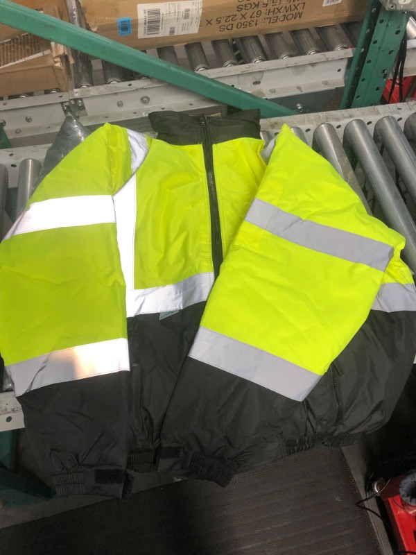 Photo 3 of PYRAMEX RJ3210XL RJ32 Series Jackets Hi-Vis Lime Bomber Jacket with Quilted Lining- Size Extra Large X-Large Hi-vis Lime Bomber Jacket