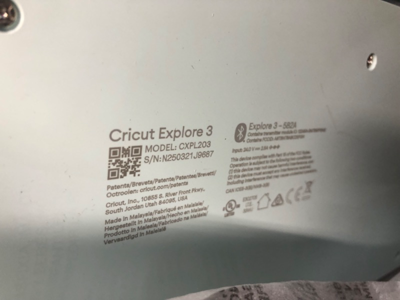 Photo 5 of * important * see clerk notes *
Cricut Explore 3 - 2X Faster DIY Cutting Machine for all Crafts, Matless Cutting with Smart Materials