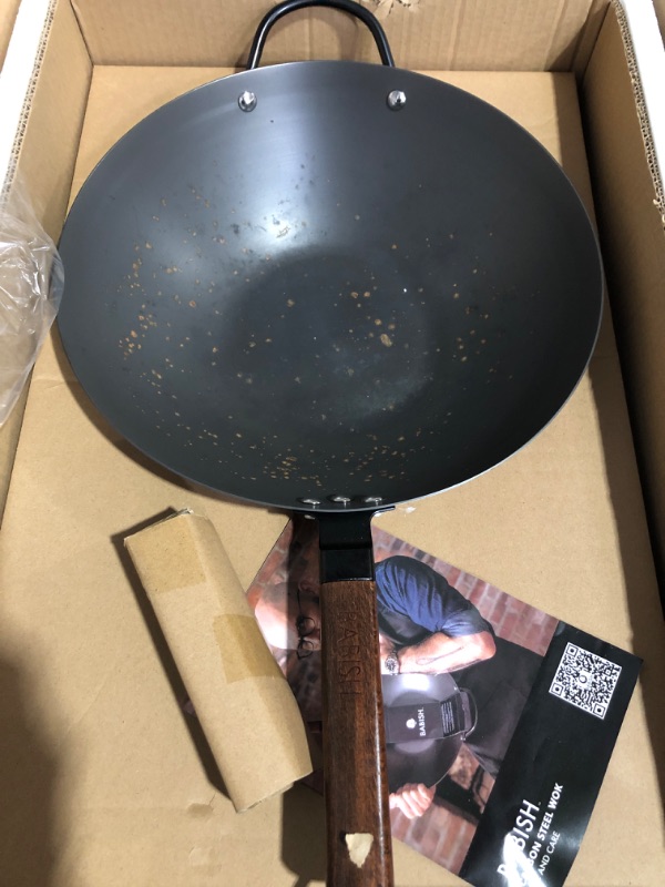 Photo 2 of * used * see all images * 
Babish Carbon Steel Flat Bottom Wok and Stir Fry Pan, 