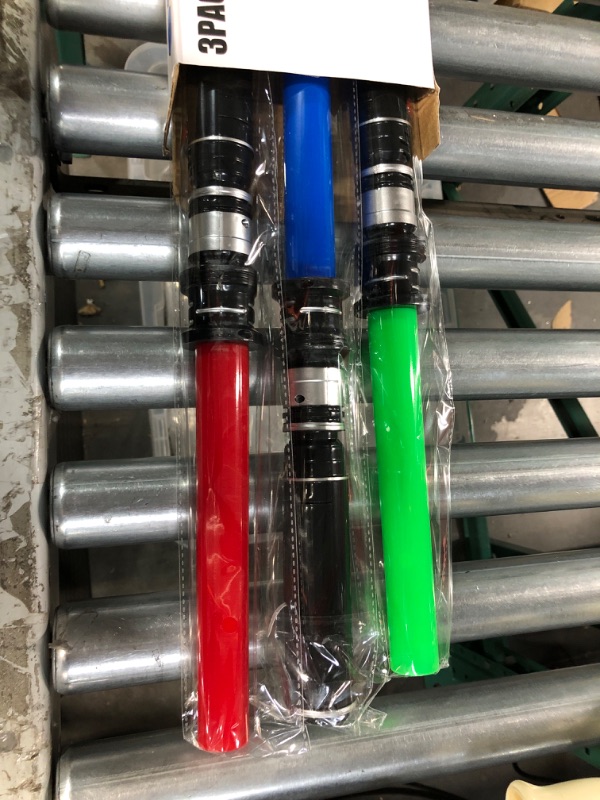 Photo 2 of 3 pack 3 colors Light Up Saber with FX Sound(Motion Sensitive) and Realistic Handle for Kid