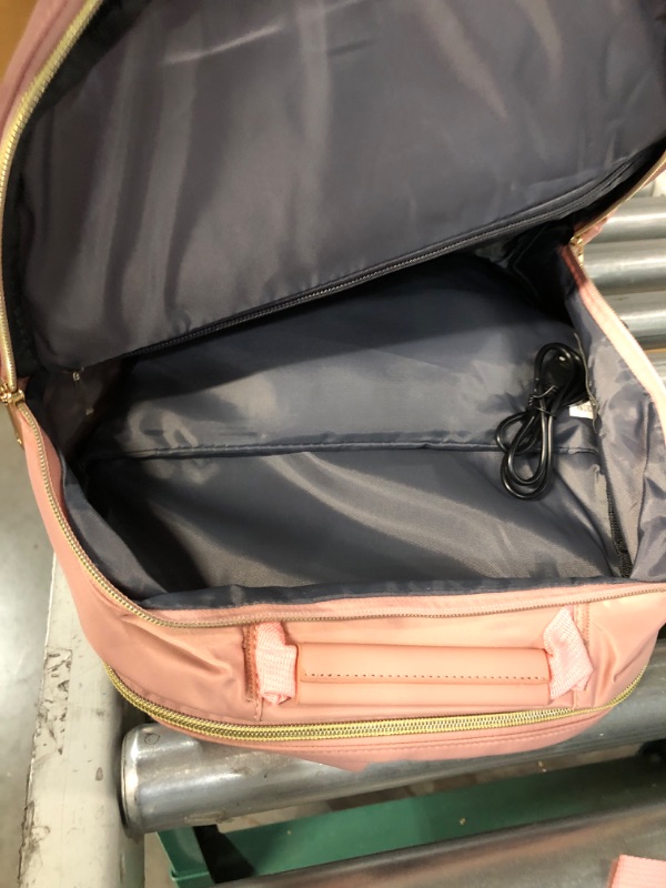 Photo 1 of bagswan Pink Laptop Backpack for Women 15.6 inch 