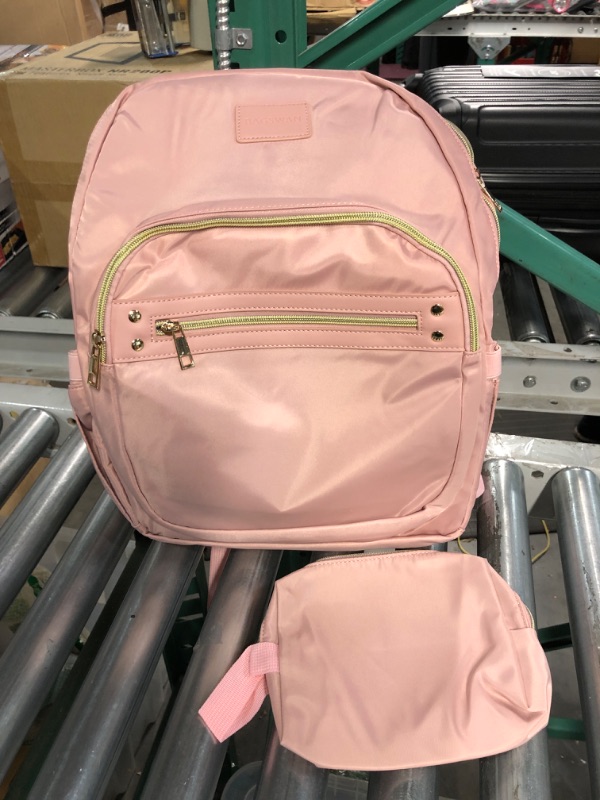 Photo 3 of bagswan Pink Laptop Backpack for Women 15.6 inch 