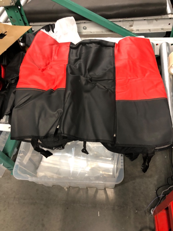Photo 1 of BDK PolyPro Car Seat Covers Full Set in Red on Black