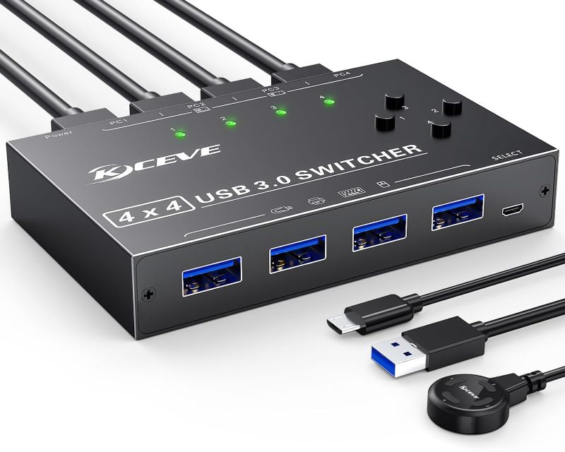 Photo 1 of KCEVE 4K Ultra HD HDMI/USB 3.0 KVM Switch