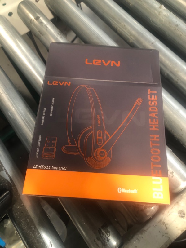 Photo 4 of LEVN Bluetooth Headset with Noise Cancelling (Black)