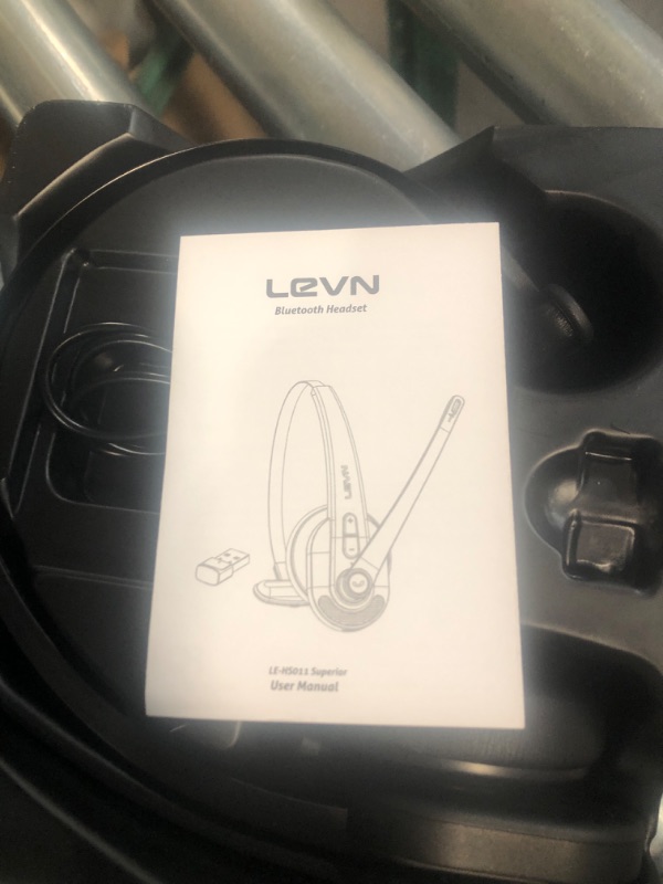 Photo 3 of LEVN Bluetooth Headset with Noise Cancelling (Black)