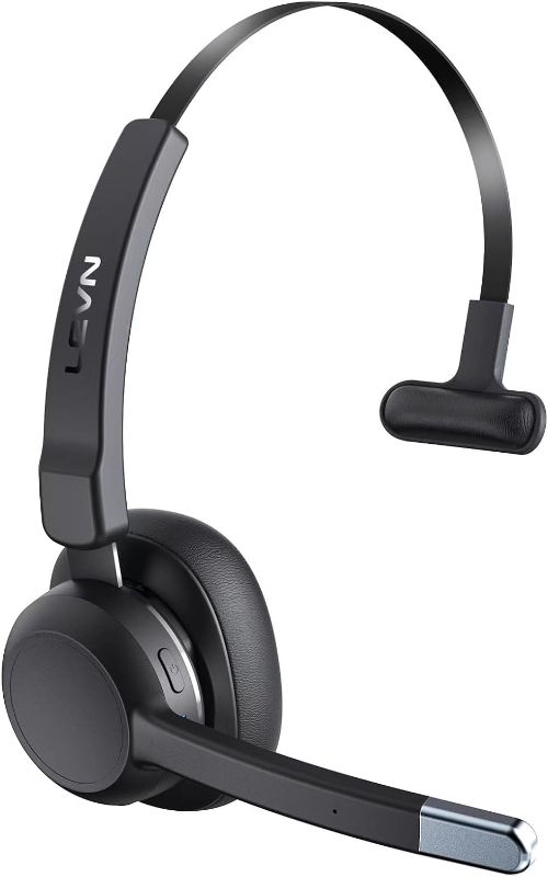 Photo 1 of LEVN Bluetooth Headset with Noise Cancelling (Black)