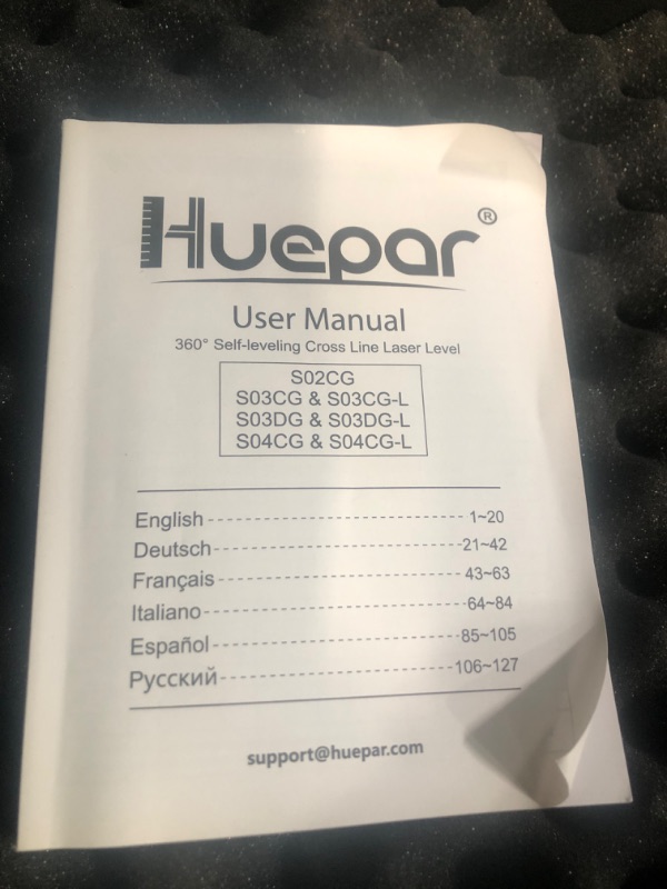 Photo 4 of Huepar 16 Lines Self-Leveling Laser Level 4 x 360 Cross Line Laser with LCD Screen, 4D Bluetooth Green Beam Tiling Floor Laser Tool 